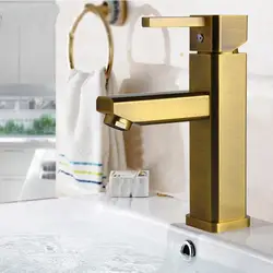 Античная бронза отделка площадь одной ручкой Ванная комната раковина кран твердой латуни бассейна смесители