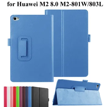 

Litchi Folio stand PU leather case For Huawei MediaPad M2 M2-801W M2-803L 8.0 inch Funda cover For Huawei m2 M2 8.0 case