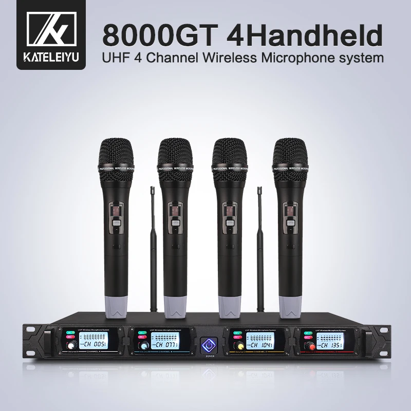 Беспроводная микрофонная система 8000GT Профессиональный UHF канал динамический