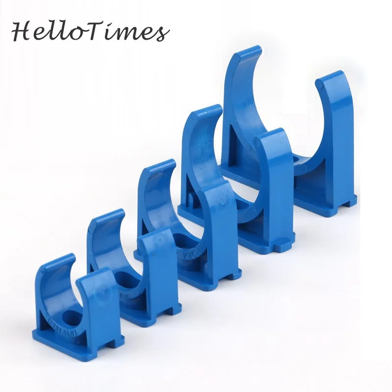 

5pcs PVC20/25/32mm/40/50mm PVC Pipe Clamps Water Pipe Support PVC Pipe Connector Garden Irrigation Fittings