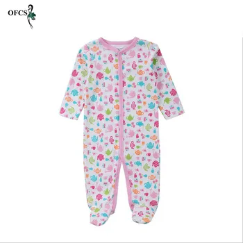 

0-12M Newborn Baby Rompers Autumn Spring Package Feet Baby Clothes Cotton Infant Overalls Baby Boy Girl Jumpsuits Clothing Set