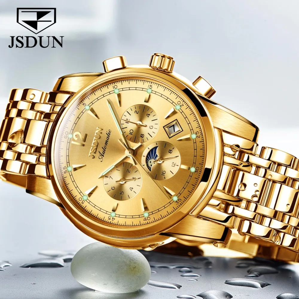 

JSDUN Mechanical watches for men waterproof Mens Watches Top Brand Luxury Clock Automatic Sport Wrist watch Relogio Masculino
