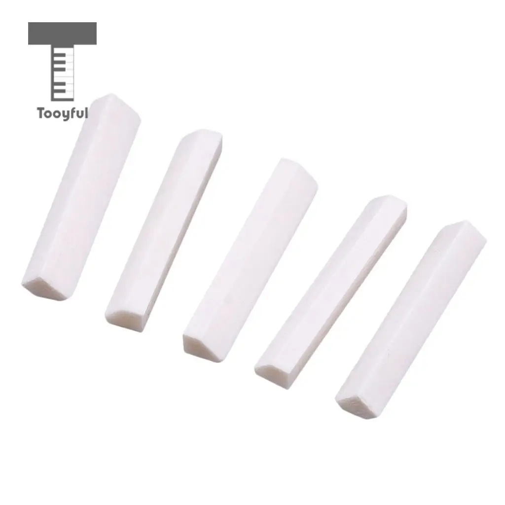 Tooyful 5X Cattle Bone Blank Saddle Nut Handmade instrument Accessorise for Guitar High quality