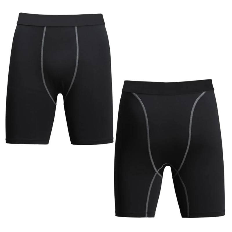 Мужские Компрессионные шорты эластичные быстросохнущие облегающие для спортзала фитнес-слой Спортивное нижнее белье