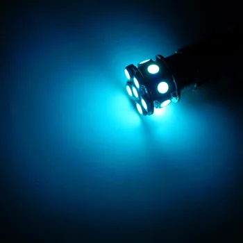 

PA LED 10pcs x Car Auto Tail Brake Stop Signal Lights lamp Bulb 13SMD 1157 BAY15D LED 5050 Ice Blue