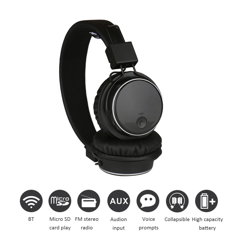 

Original Q8 Stereo Bluetooth Headphone Wireless Stereo Foldable Sport Headsets with Mic Support TF Card FM Radio