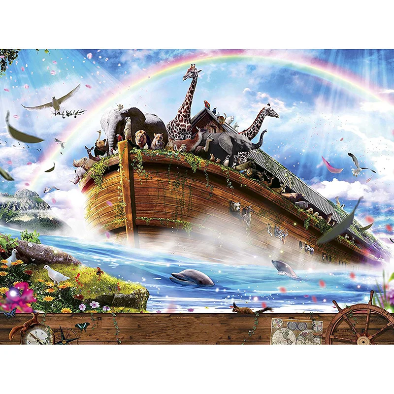 

Full square/Round Diamond Painting Cross Stitch Noah's Ark Rhinestone Crystal Needlework Diamond Embroidery Decorative gift