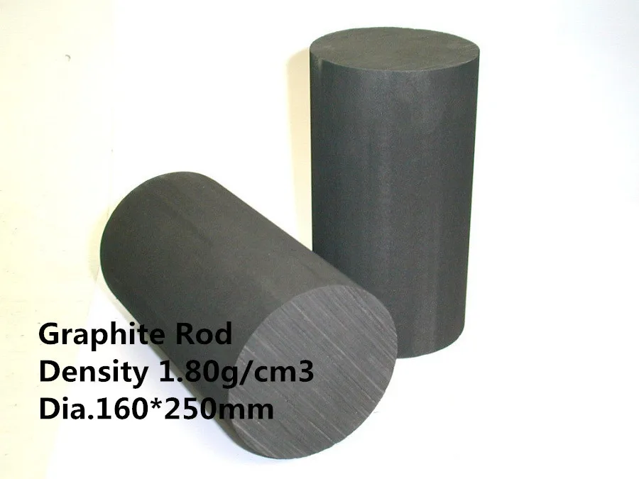 Dia.160*250mm graphite rod carbon cylinder /graphite rod for stirring molten metals /melting