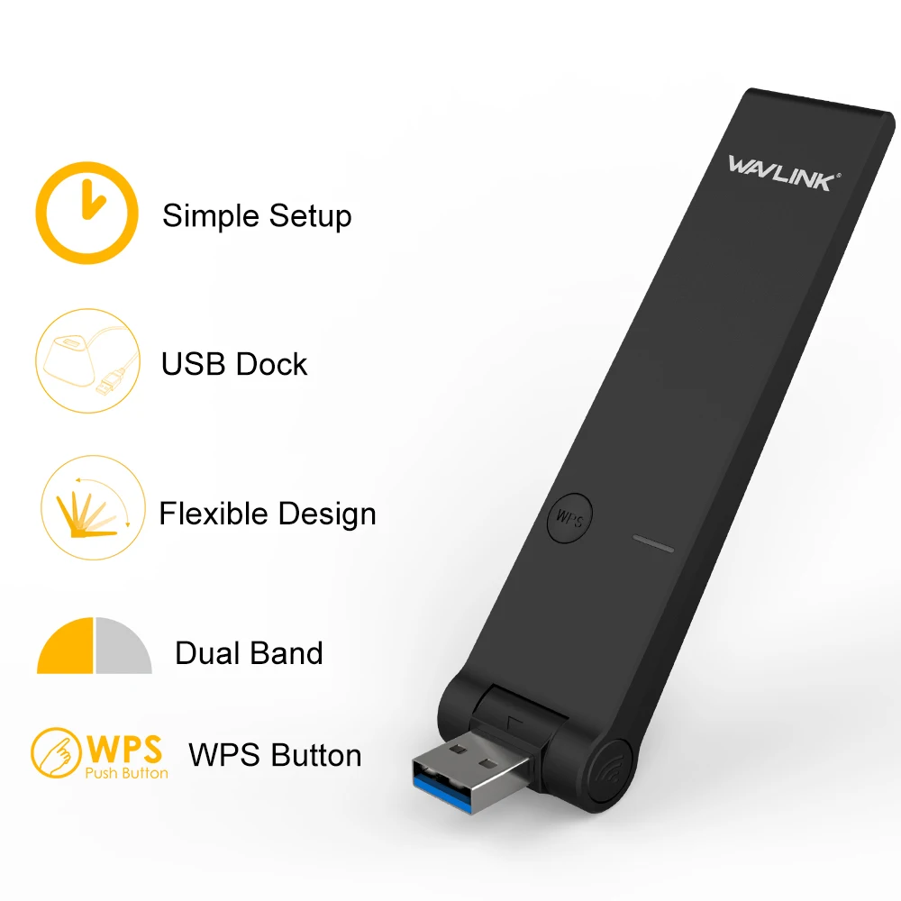 Мини Док станция 1300 Мбит/с двухдиапазонный USB адаптер Wi Fi 2 4G/быстрая беспроводная