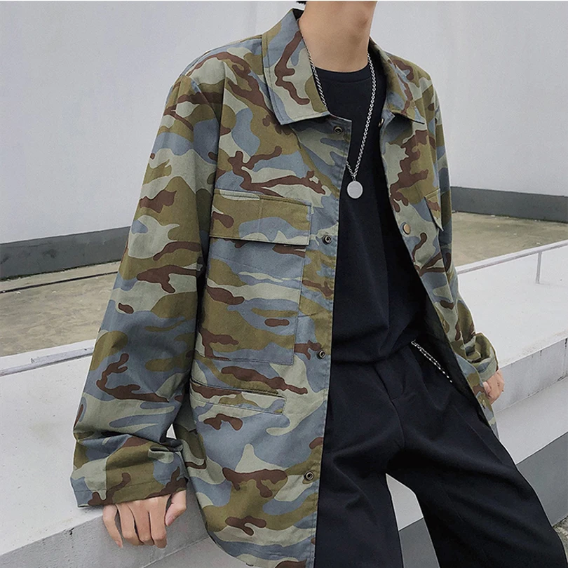 Men Camouflage Jacket Cargo 2019 New Mens Japanese Streetwear Windbreaker Military Jacket Male Fashion Camo Jackets and Coats Men Camouflage Jacket Cargo 2019 New Mens Japanese Streetwear Windbreaker Military Jacket Male Fashion Camo Jackets and Coats