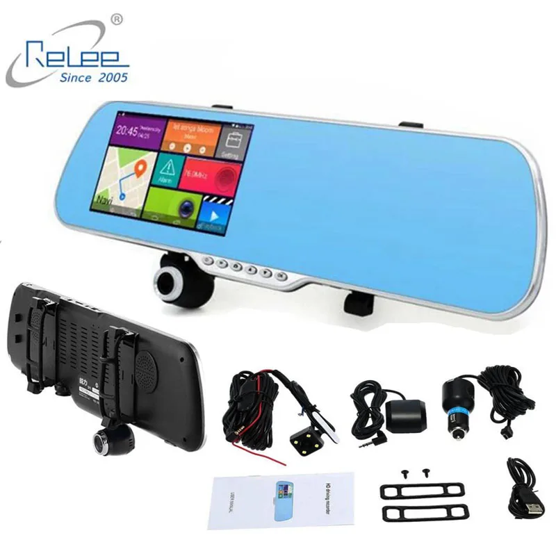 

10PCS/LOT free DHL 5 inch mirror dash cam dvr with touch screen Rear View Mirror FHD 1080P car security camera WiFi