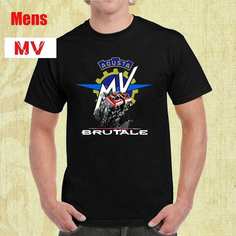 

Classics MV Agusta Brutle Logo Mens Black T Shirt Cotton Printed Short Sleeves Funny Graphic Tee Shirt Round Neck Casual