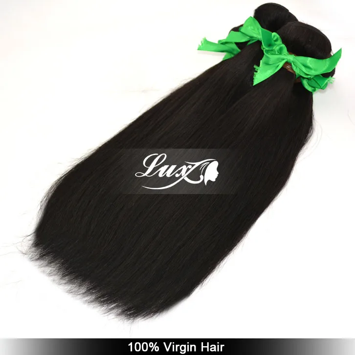 Luxy hair product hair extensions ,100 jet black human hair,1pcs/ lot