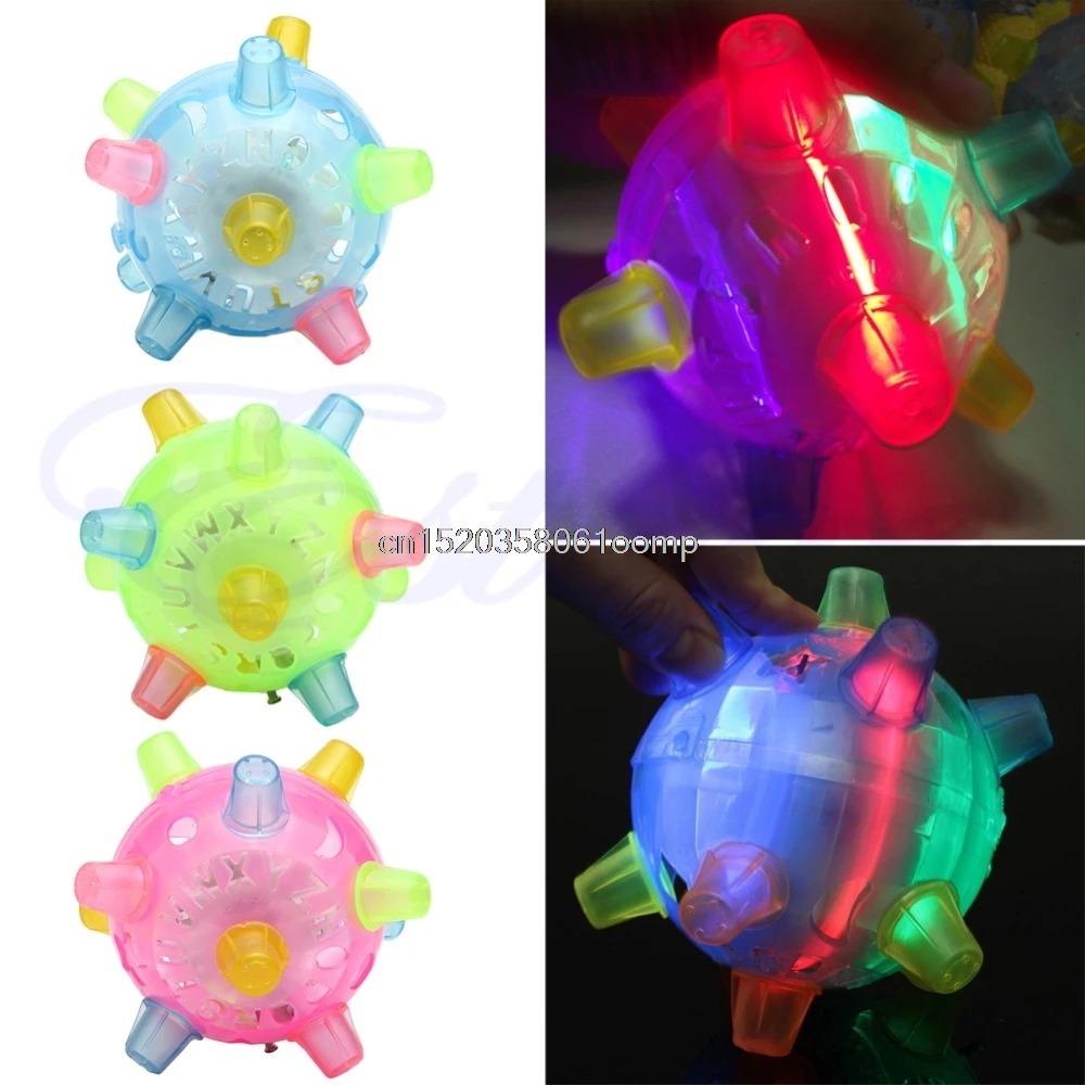 

New LED Jumping Joggle Light Music Flashing Bouncing Vibrating Jump Ball Toy #K4UE# Drop Ship