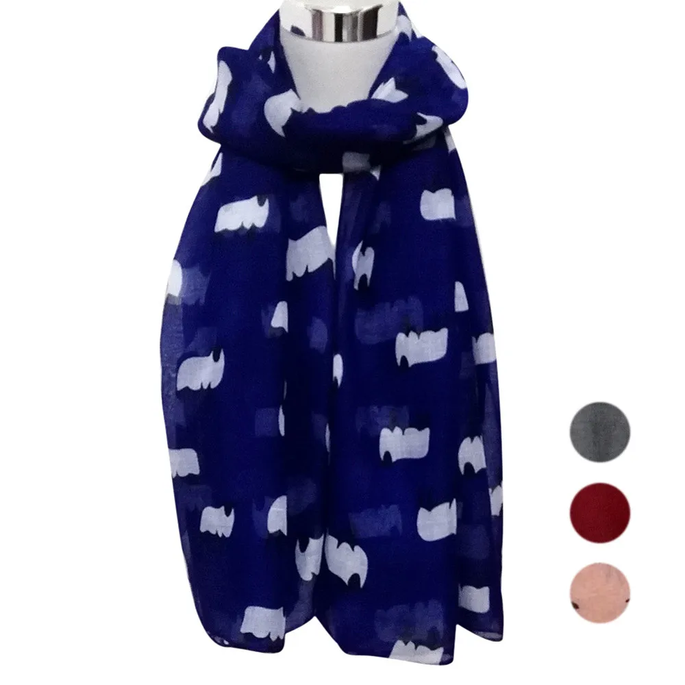 MUQGEW Wholesale & Retail Lady Womens Long Cute Sheep Print Scarf Wraps Shawl Soft Scarves New ...