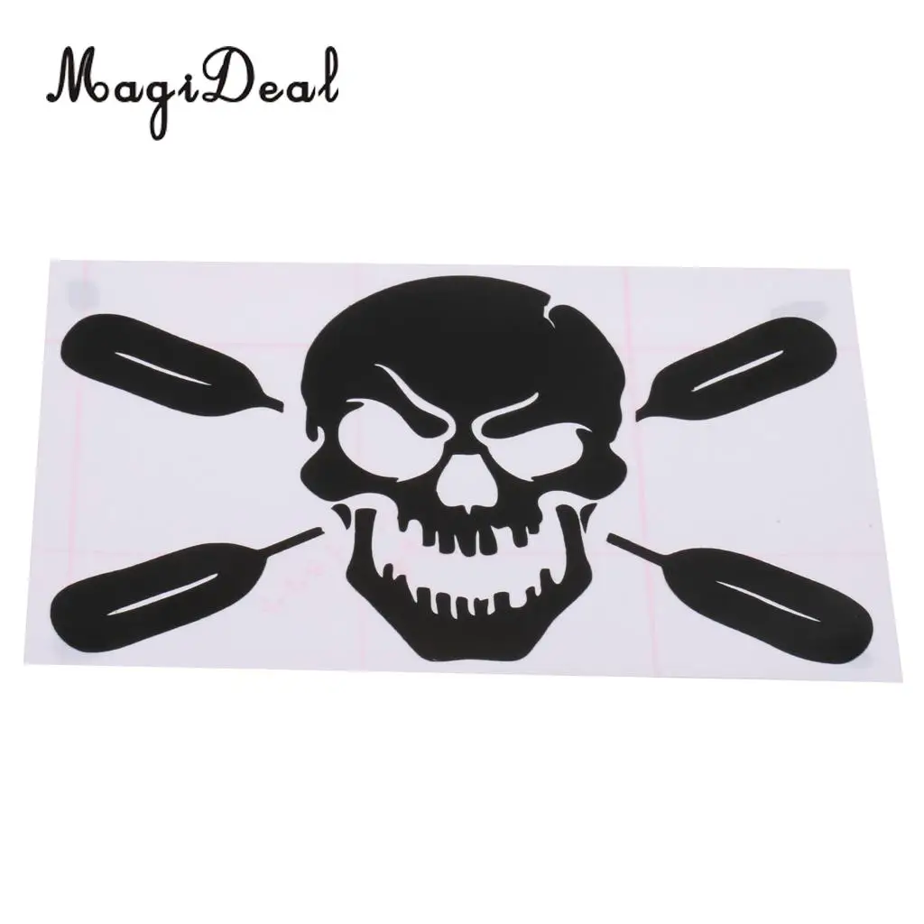 MagiDeal Waterproof Skull Vinyl Decal Sticker for Truck Door Kayak Canoe Cars Windows Wall Bike Guitars Rowing Boat Sticker Acce