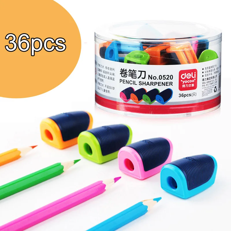 

Deli 36pcs Pencil Sharpener Cute Student Stationary Kawaii Hand-operated Manual Sharpener School & Office Supplies