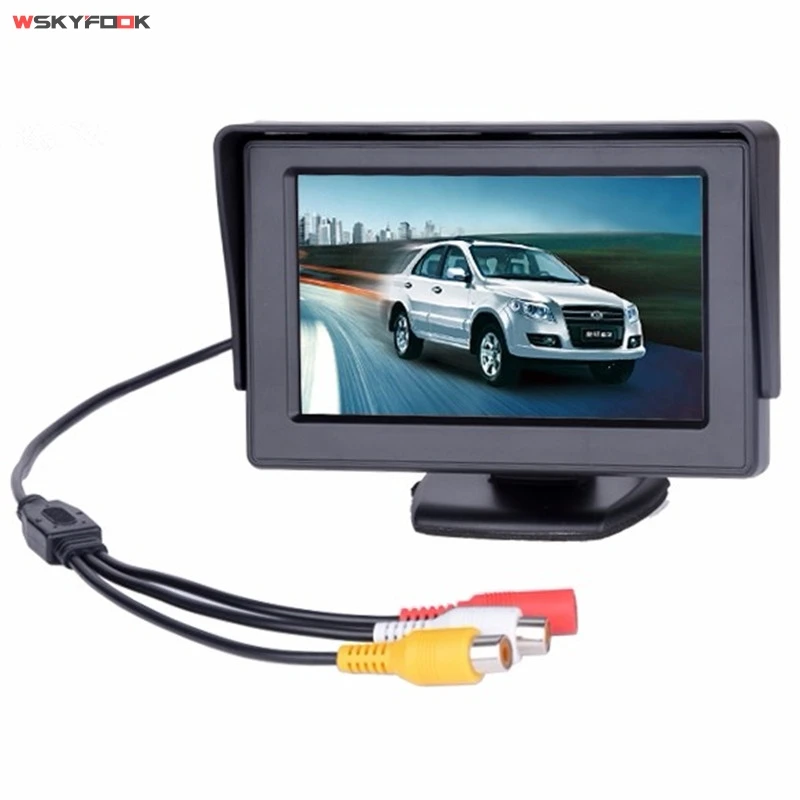" цифровой TFT ЖК-экран разрешение 800*480 16:9 автомобильный монитор заднего вида монитор Авто для автомобиля задний, передний DVD VCR - Цвет: 4.3inch