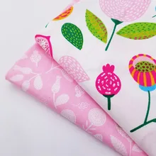 Цветочный принт хлопчатобумажная ткань Лоскутная Ткань DIY шитье ткань из хлопка для квилтинга жир четвертей детское постельное белье одеяло