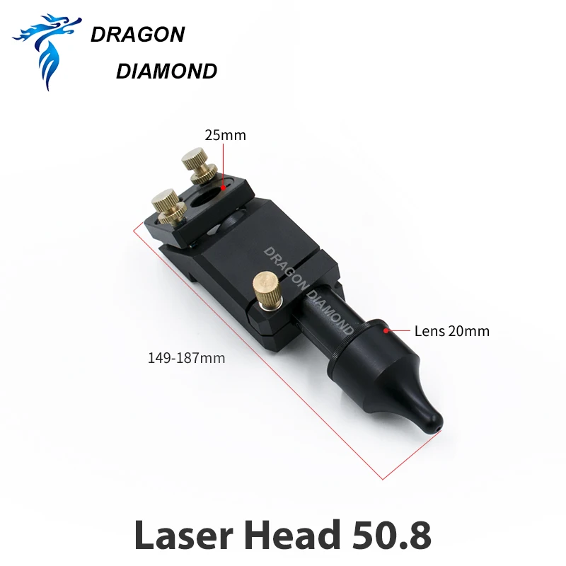 Лазерная головка DRAGON DIAMOND Co2 зеркальное крепление диаметром 20 мм зеркала 63 5/мм 25