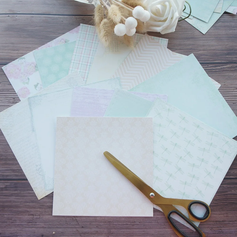 

24 sheets DIY 12 style 15.2*15.2cm morning garden theme craft paper scrapbooking creative paper DIY gift use