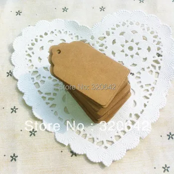 

blank brown kraft paper cardboard hang tags,clothing paper label favor tags,Scallop Blank Hang tag, Retro Gift tag