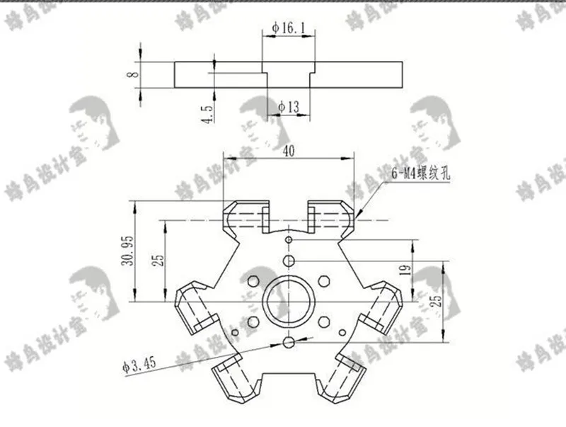 SWMAKER Delta коссель росток 3D принтер M3/M4 резьбовое отверстие эффектор hotend с TLTouch датчик для автоматического выравнивания кровати сенсорный зонд