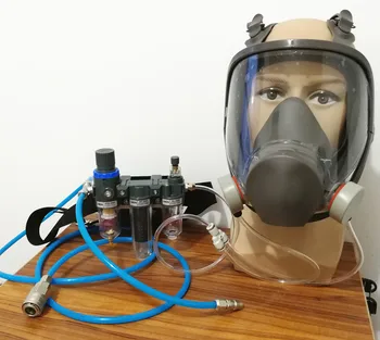 

Full Gas Mask and complete Circulating air supply+Oil-water separator humidifier suit