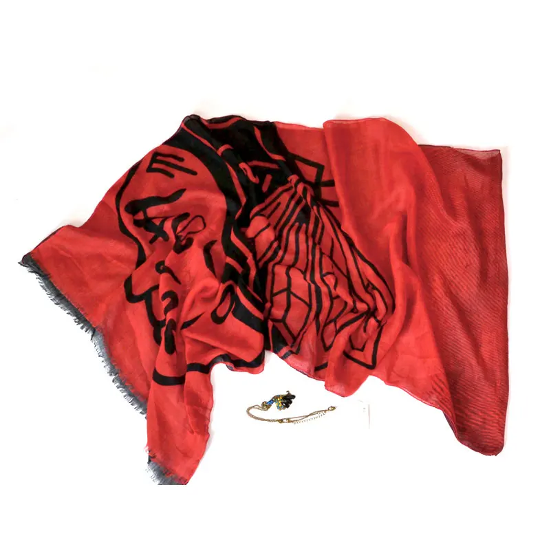 

113 Discount Cheapest Geometric Letter Print Women Scarf Casual Broken Winter Scarf Women 2016 Autumn New Style Scarf For Women