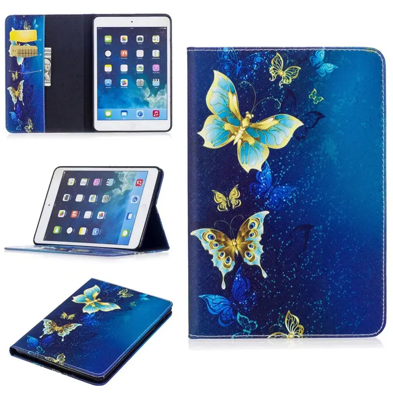 Для Apple ipad mini чехол с рисунком Совы бабочки кожаный смарт-чехол для ipad mini 1 2 3 планшет с отделением для карт для ipad mini - Цвет: 04