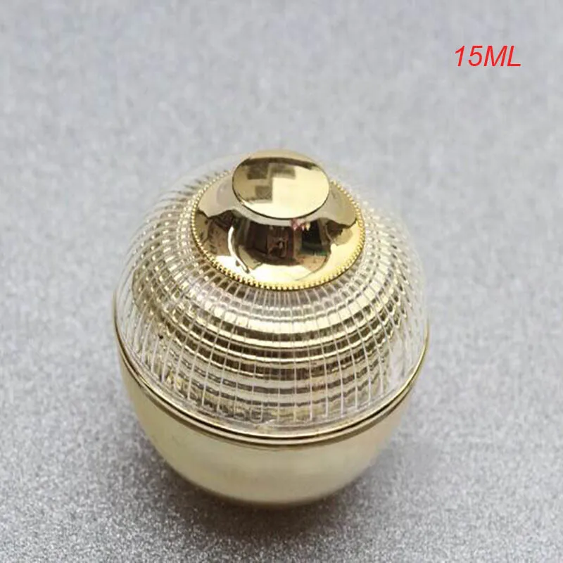 

50 шт., 15 мл Золото в форме яблока акриловых банок, в пластиковой упаковке, 15 г банка для крема для ухода за областью вокруг глаз, гель увлажняющий крем эссенция для косметики, оптовая продажа
