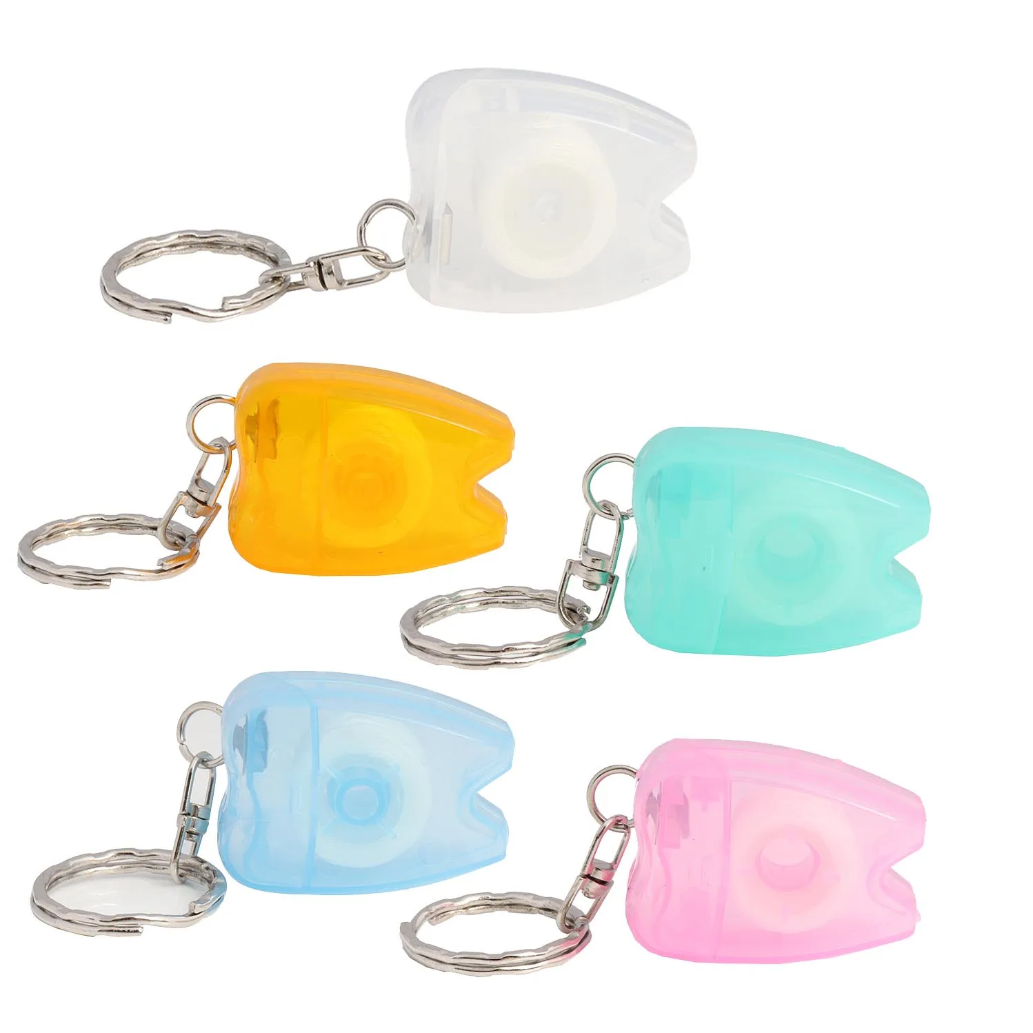 

1 pc Dental Keychain Floss Key Buckle Dental Handicraft Clinic Gift Color at Random