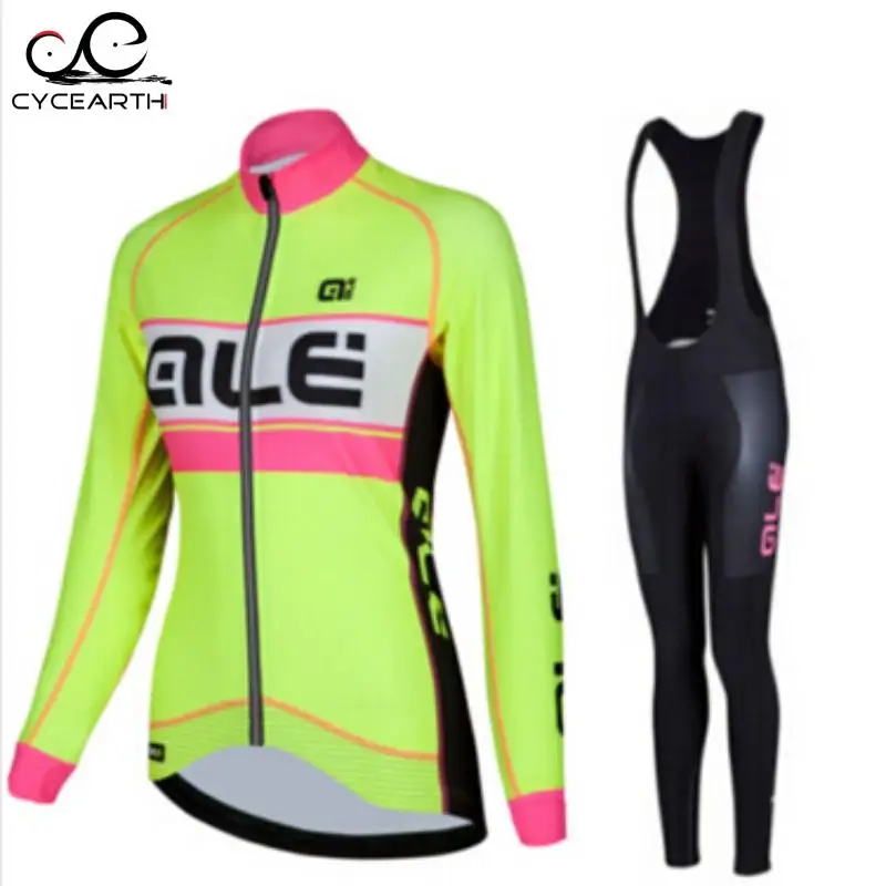 Prix pour ALE 2016 femmes maillot cyclisme hiver polaire thermique à manches longues pantalon Maillot à bretelles fixées vélo vélo vêtements vtt ropa ciclismo Prix pour ALE 2016 femmes maillot cyclisme hiver polaire thermique à manches longues pantalon Maillot à bretelles fixées vélo vélo vêtements vtt ropa ciclismo