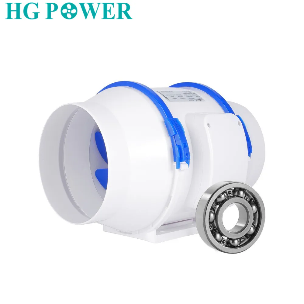 4'' Silent Home Inline Duct Fan with Strong Ventilation System Air Extractor Fan for Kitchen Toilet Bathroom Blower Recuperator