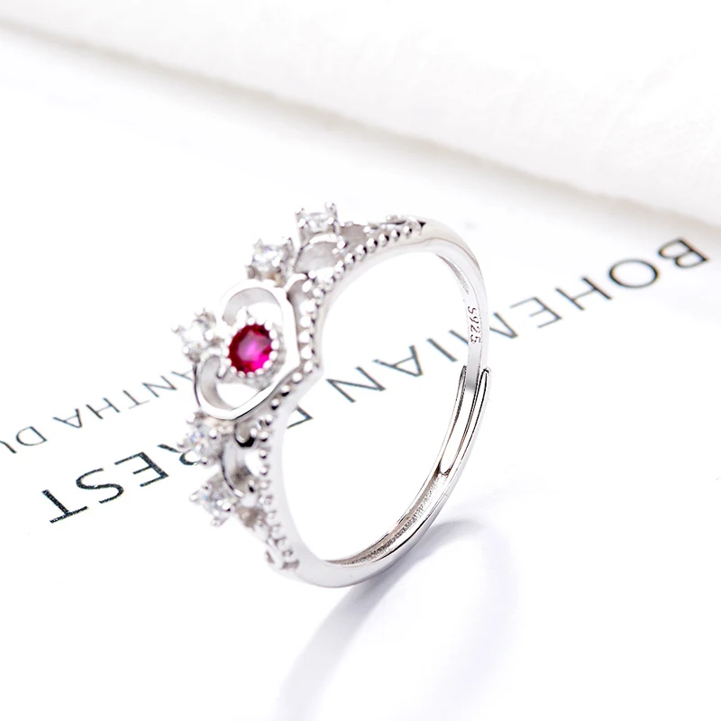 

Fashion new ladies crown silver ring