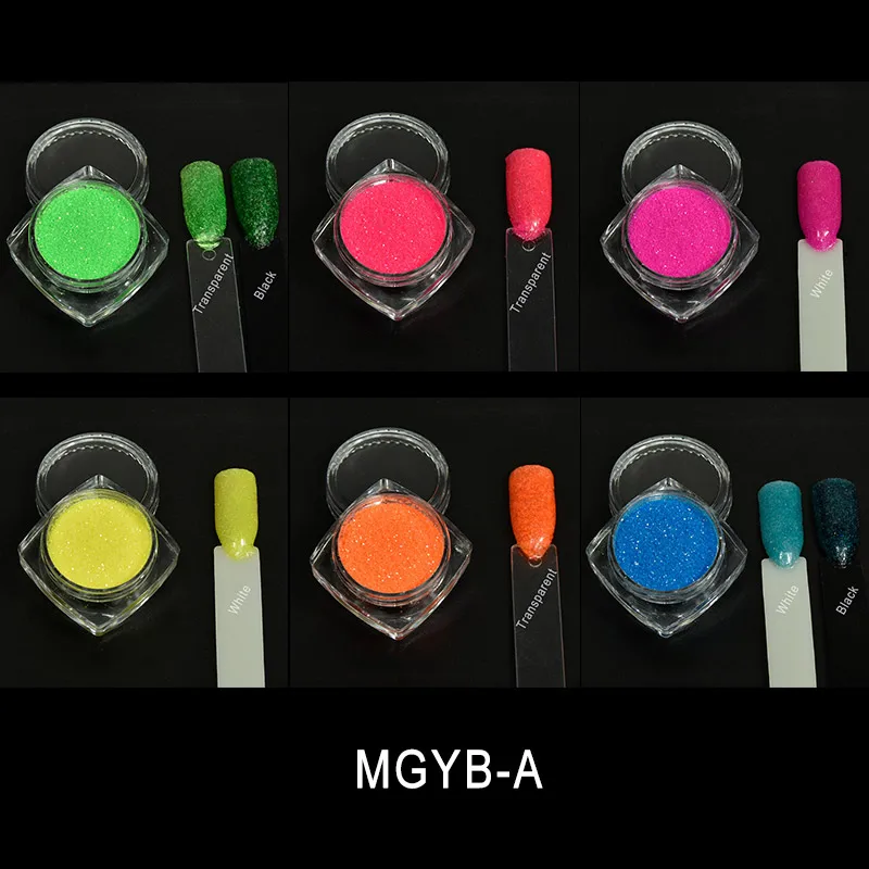 MGYB-A (= 6 неоновых цветов) Летний солнечный блеск Радужный Флуоресцентный порошок