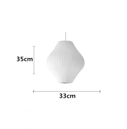Пузырьковая тарелка лампа белая шелковая ткань подвесной светильник столовая одежда магазин ткань Ресторан подвесной светильник - Цвет корпуса: E D33 x H35cm