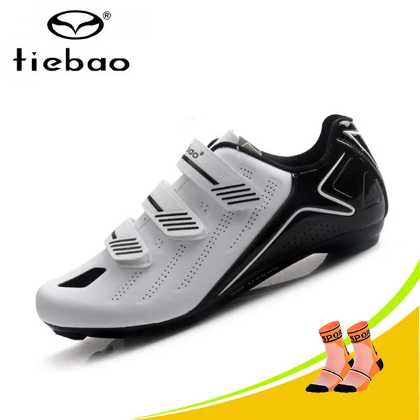 Tiebao/Обувь для шоссейного велоспорта; велосипедные педали; sapatilha ciclismo; коллекция года; мужские и женские самозакрывающиеся дышащие уличные кроссовки для верховой езды - Цвет: Socks for 1713 W