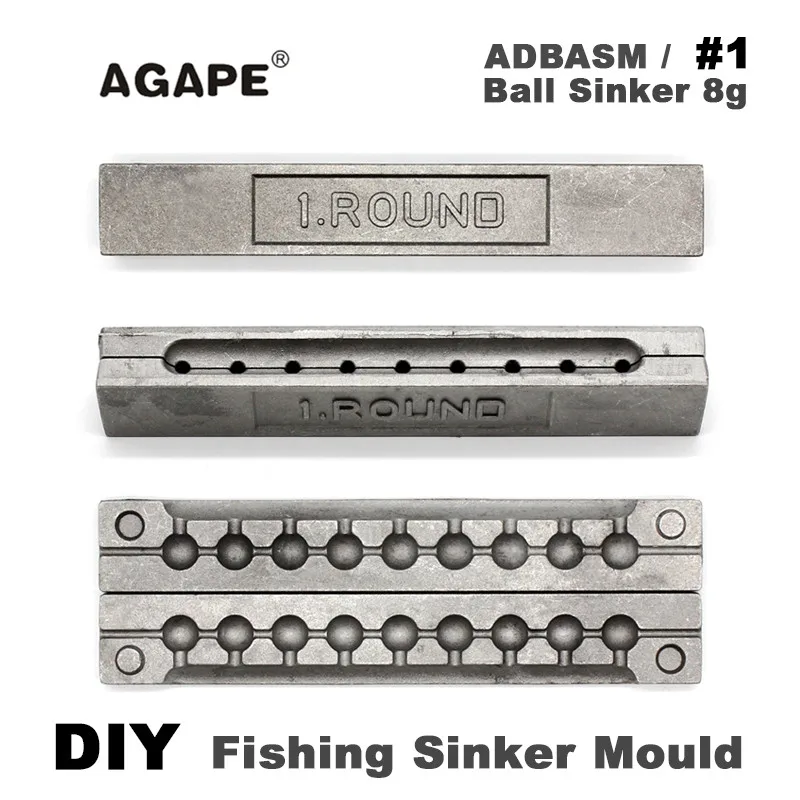 Agape DIY рыболовные шарики грузила пресс форма ADBASM/#1 8g 9 полостей|Рыболовные снасти| |