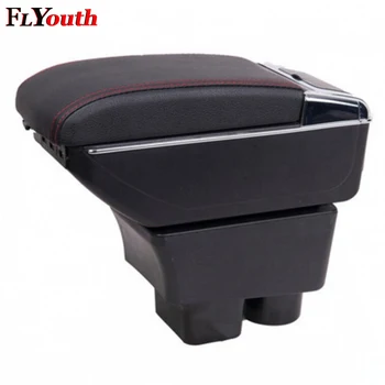 

For Skoda Rapid 2013-2018 Armrest Box Usb Charging Heighten Double Layer Central Store Content Cup Holder Ashtray Accessories