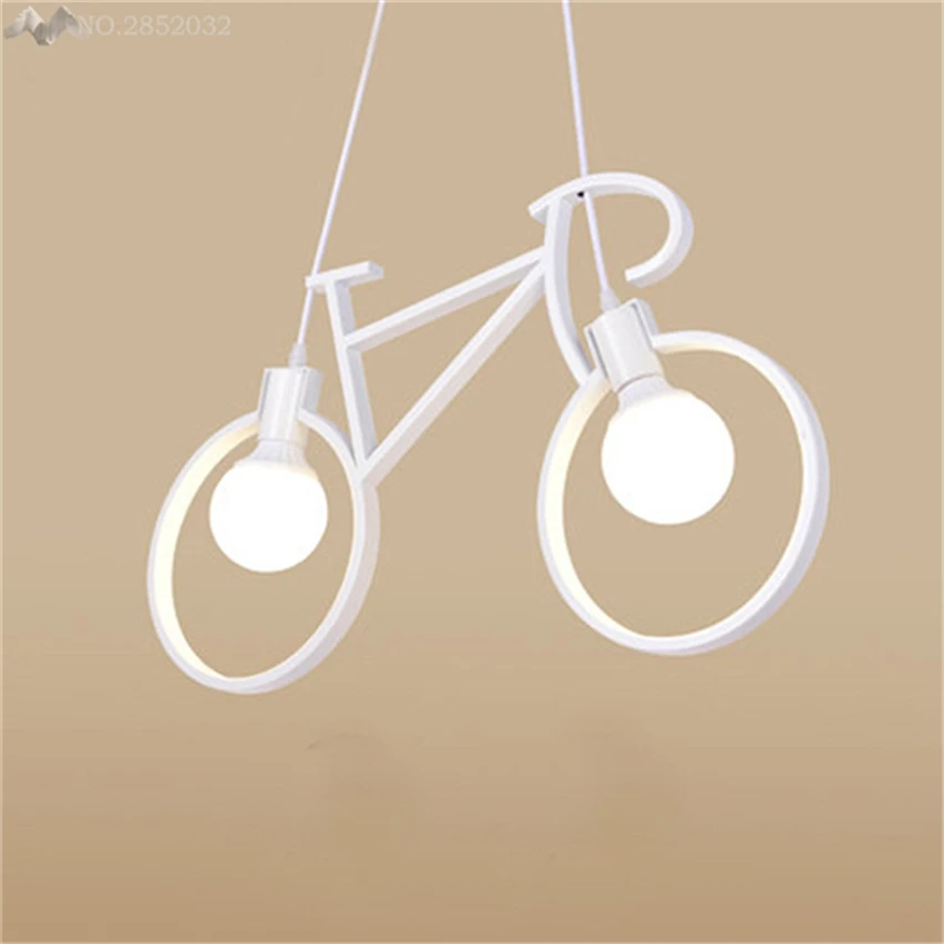 Современный ретро скандинавский велосипед железная люстра кафе освещение светодиодный Лофт бар потолочный светильник спальня Droplight магазин домашний декор детский подарок