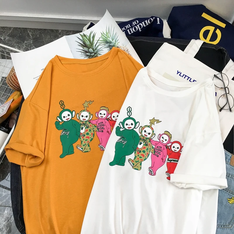 Women T shirt Zaraing Cotton Tee Shirt Femme Harajuku Summer Korean Clothes Vintage Cartoon Short Sleeve T shirts Mickey Cartoon