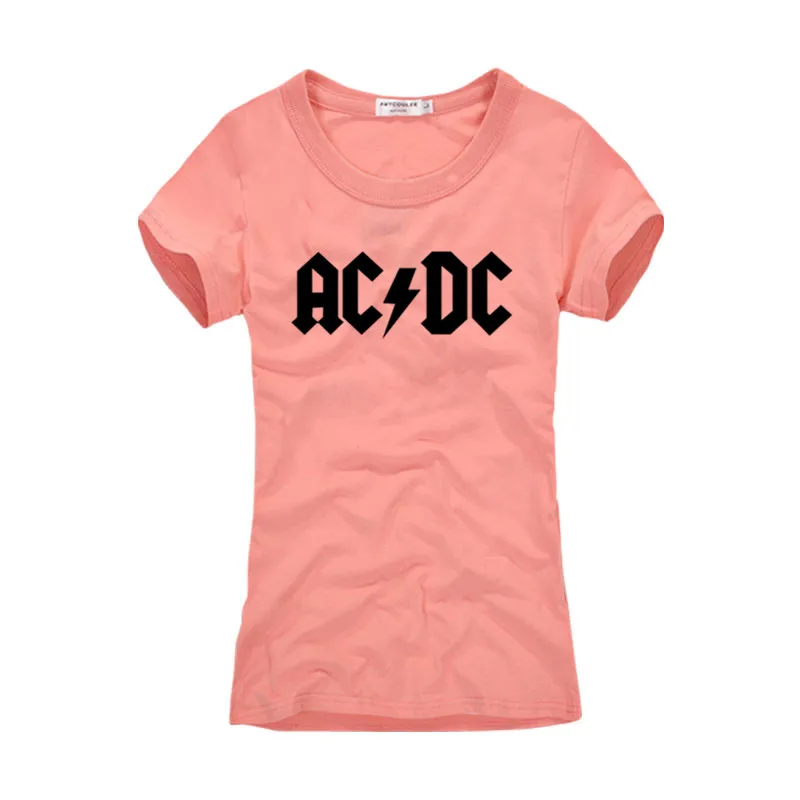 

Personality Design Fashion t-shirt Summer Harajuku Styles AC&DC Printed Women's Tops Tees O-Neck Short Sleeve Casual T shirts