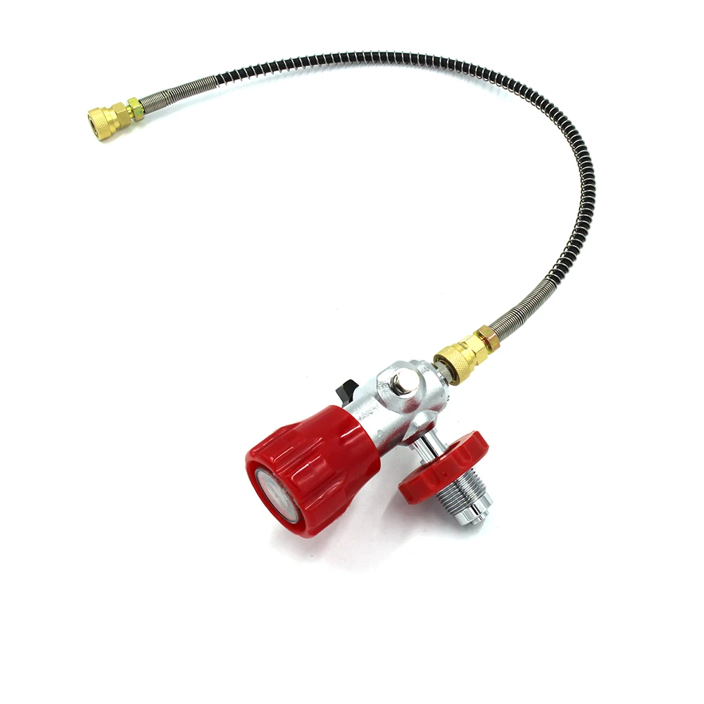 

PCP Scuba Diving Valve CO2 G5/8 Big Gauge Filling Station Carbon Fiber Cylinder Air Inflation to Small HPA Tank Refill Adapter