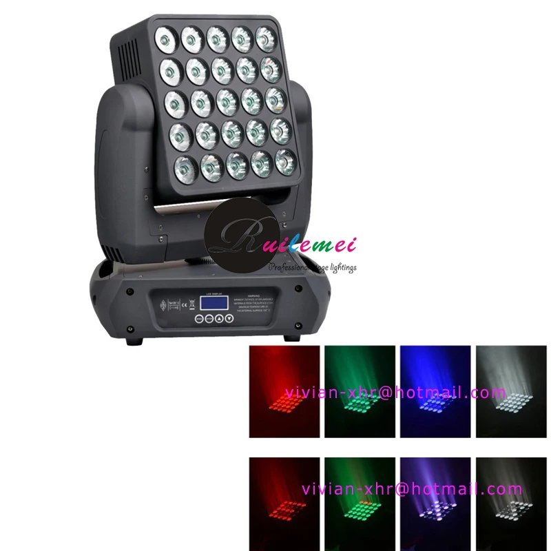 Free Shipping 25x15W Moving Head Matrix Light RGBW 4in1 Dmx Led Stage Lighting DMX Stage Light Professional Stage & DJ Blinker