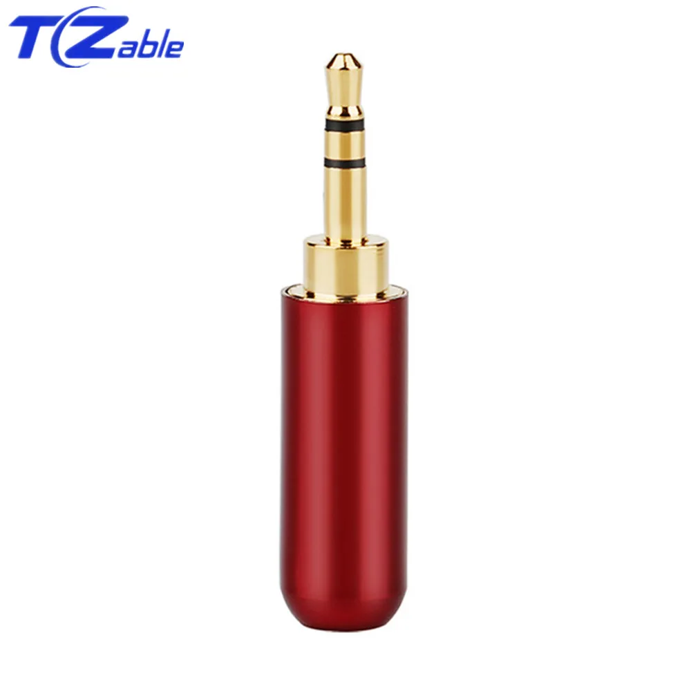 Hifi аудио разъем 2,5 мм 3/4 полюсный адаптер для наушников аудио разъем для наушников кабель для ремонта припоя разъем Золотой штекер мужской Модернизированный провод - Цвет: 2.5mm 3 pole Red