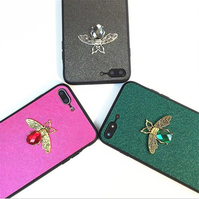 Luxury 3D Bee Phone Case for iphone XS XR MAX TPU Fashion Printed Designer Womens Protective Cover for iphone X 10 6 7 8 PLUS