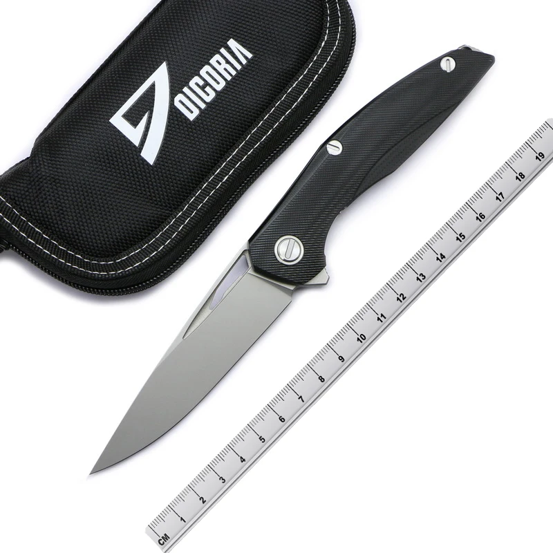 DICORIA Флиппер F111 D2 лезвие Сталь titanium + G10 ручка складной нож Открытый Отдых Охота