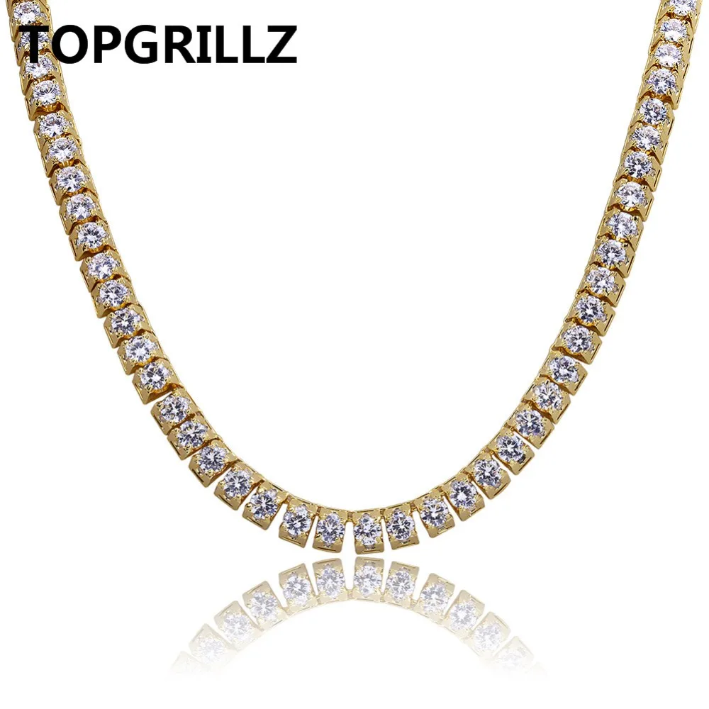 TOPGRILLZ позолоченная/серебряная цепочка с полным покрытием сверкающими