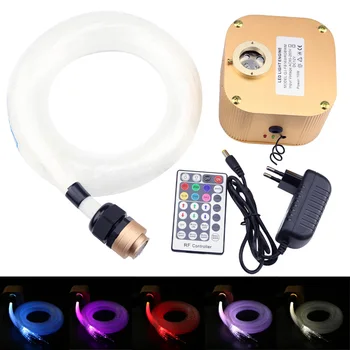 

LED Fiber Optic Star Ceiling Lights Kit 250pcs 0.75mm*2M Optical Fiber and 16W RGBW Twinkle Light Engine with 28Key RF Remote